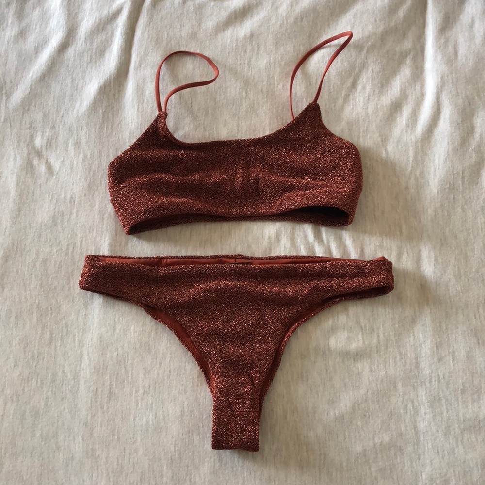 H&M gold bikini NWOT